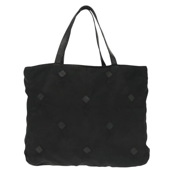 PRADA Hand Bag Nylon Black Silver - Picture 2 of 13